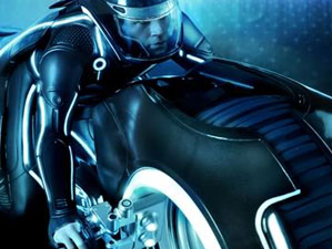 Sam Flynn with Light Cycle Hot Toys sixth scale figure